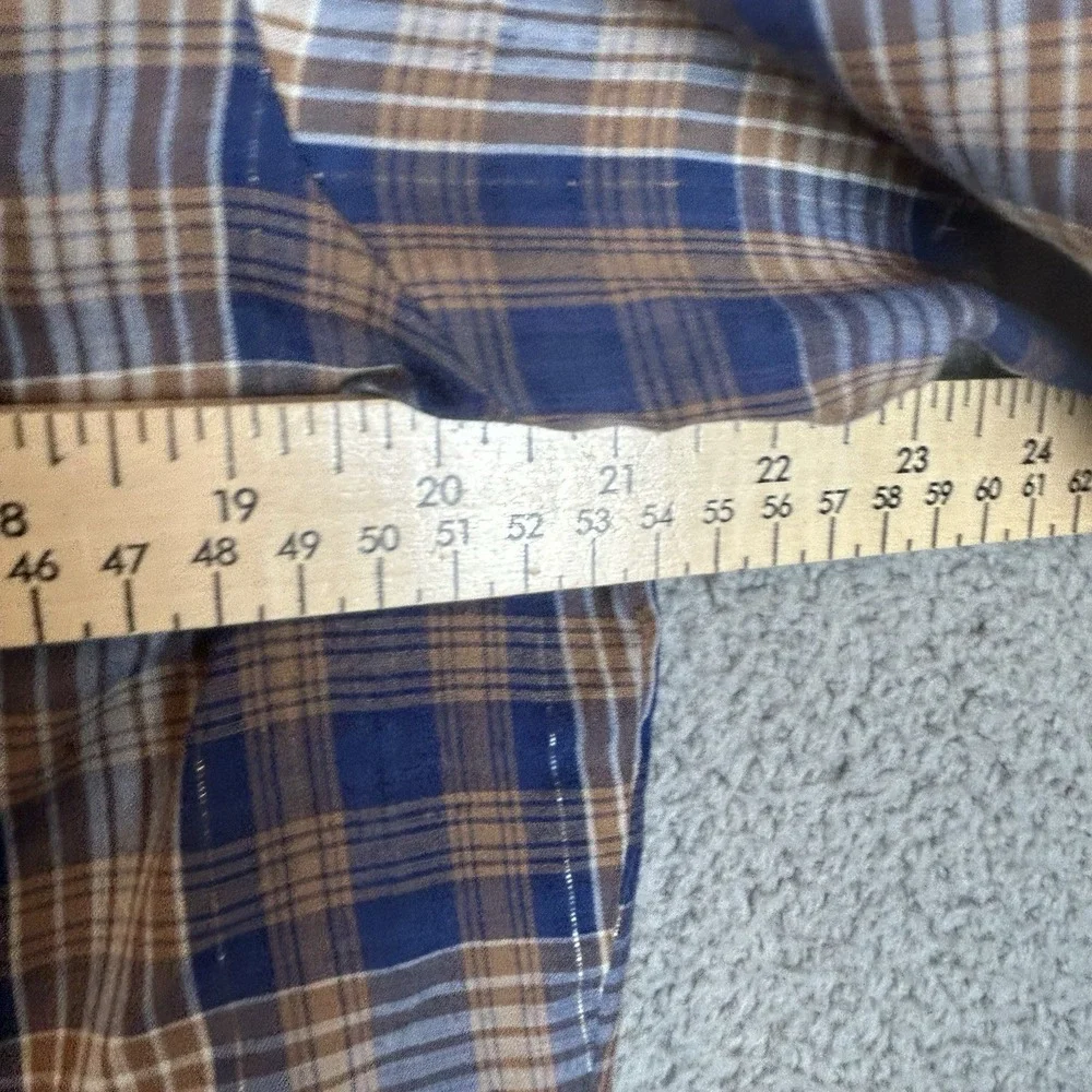 Vintage Levi Strauss & Co Shirt Mens M Western Pearl Snap Short Sleeve Metallic